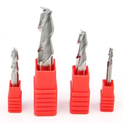 China Cnc Flat Carbide End Mill HRC55 Uncoated High Gloss Aluminium Milling Cutter for sale