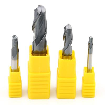 China 60 Degree Carbide End Mill R4 Milling Cutter 2 Flute End Mill Head Endmills for sale