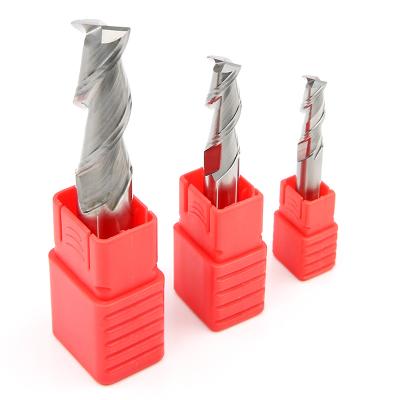 China High Gloss Aluminum 2 Flute Flat Milling Cutter Square 55 Degree for sale