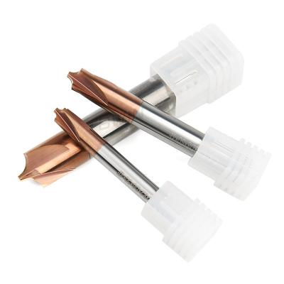 China 1/4 Inch 4 Flute End Mill Tungsten Steel HRC55 Internal R 4 Flute Milling Cutter for sale