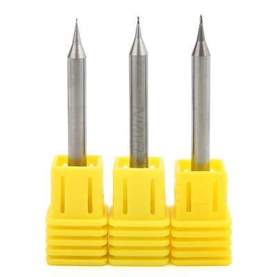 China HRC55 Carbide Micro Diameter Kogelneusfrees 2/4 Fluiten End Mill Bits Voor Aluminium Te koop