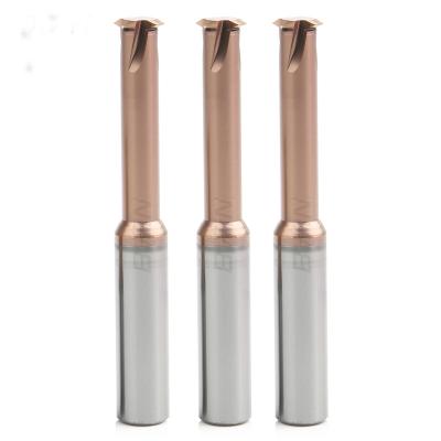 China Single Flute Thread Milling Cutter HRC 55 M1 - M24 ISO Helix Spiral End Mill Cutter for sale