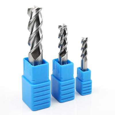 China Solid Carbide Square Milling Cutter HRC45 3 Flutes Flat End Mill For Aluminium for sale