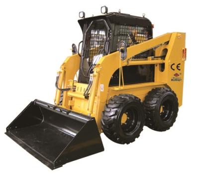 China Construction Material Shop Hydraulic Pilot Skid Steer Loader With Kubota Engine CE EPA Wheel Skid Steer Loader for sale