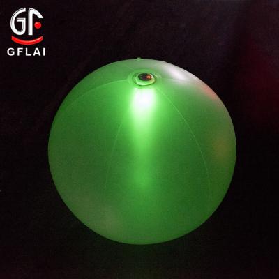 China 3MM PVC Christmas Programmable Remote Control Inflatable Rechargeable DMX512 LED Light Up Beach Ball for sale