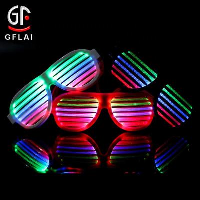 China Sound Activated Party Supplies Rave Gift Supply Pop Activated Led Light Sunglasses Eye Glasses for sale