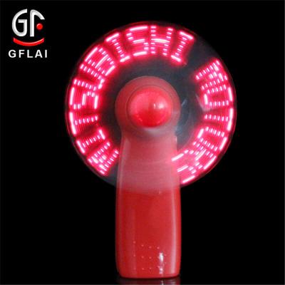 China 6 Groups Led Party Supplies Programmable Handheld Fan With Led Message for sale