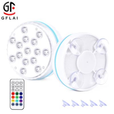 China From Amazon New 2022 Bestselling Wholesale 15 LED 4 Cup Waterproof Suction Cups Build In Magnetic Submersible Led Pool Lights for sale