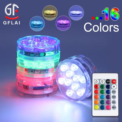 China 16 Colors GFLAI Dimmable LED Multicolor Floral Shape Swimming Pool Light Remote Control for sale