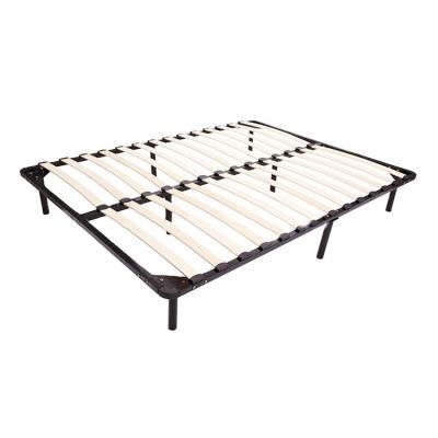 China Wholesale Queen Size 7 Adjustable Legs Mattress Base Wooden Slat Platform Bed (Other) Frame for sale