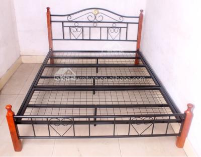 China (Other) Hotel Queen Adjustable King Size Metal Bed Wholesale View With Headboard for sale