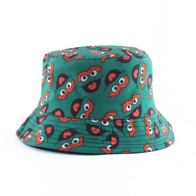 China 2021 New Stylish Image Basin Cartoon Bucket Hats Reversible Vintage Printed Fishing Cap Colorful for sale