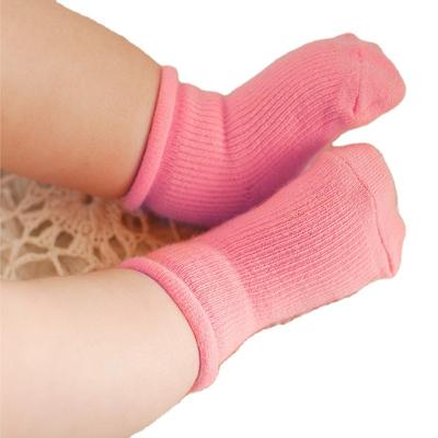 China 2021 Baby Anti-slip Socks New Cotton Spring And Autumn Solid Color Curved Mouth Baby Loose Socks for sale