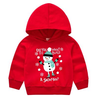 China Christmas Festival Costume Printing Six Pattern Upper Casual Girls Windproof Boy Hooded Sweatshirt for sale