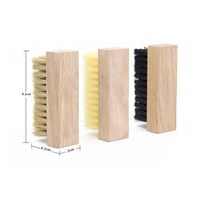 China Remove Dust Factory Wholesale Custom Logo Wood Sneaker Shoe Cleaning Brush for sale