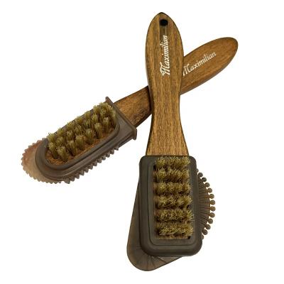 China Remove Dust 3 Side High Quality Suede And Rubber Boot Cleaner Sneaker Shoe Brush for sale