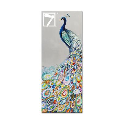 China Modern Hot Sale Painting Peacock Art Framed Large Size Hand Painted Painting For Living Room Bedroom for sale