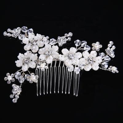 China Shenglan Wedding Hair Comb Hair Clip Pearl Headpiece Bridal Headpiece Hair Accessories Fashionable Wedding Decorations For Women Girls for sale