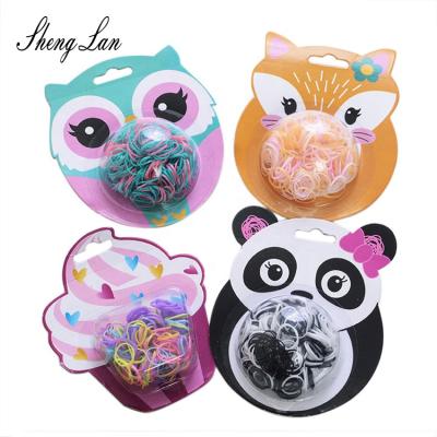 China Shenglan Soft Cute Animals Colorful Disposable Elastic Band Children Rubber Hair Tie Hair Tie For Kid for sale