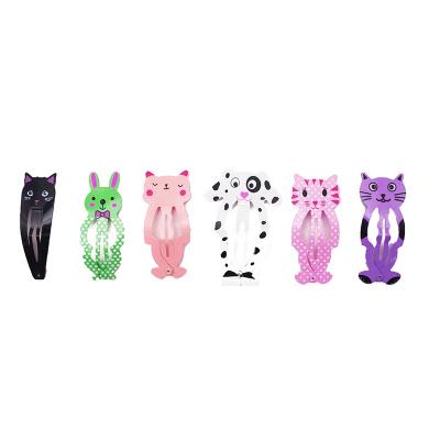 China Shenglan 60Pcs Hair Decoration Lovely Animal Fruit Printed Model Metal Snap Hair Clips Cartoon Design Hairpins For Kids Teens Pets for sale