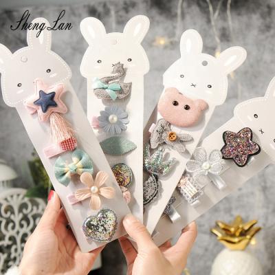 China Shenglan Boutique Environmentally Friendly Wholesale Hairpins Set Cute Girls Princess Crown Hair Accessories Hair Clips For Kids for sale