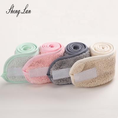 China Shenglan Friendly Material Fashion Make Up Cosmetic Headband Logo Terry Cloth Headband For Wash Face Custom Spa for sale