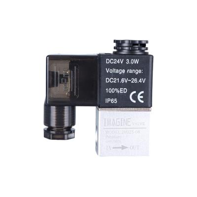 China Two-Port Two-Position Normally Closed Direct Acting Type 2V025-08 Solenoid Valve Control Factory Pneumatic 2V Series Element for sale