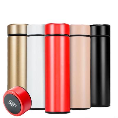 China Sustainable 350ML Double Wall Insulated With Led Temperature Display Smart Water Bottle for sale