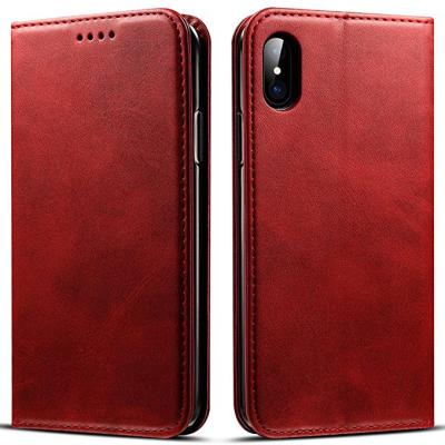 China Leather RFID Phone Wallet Case Cover With Card Slots Kickstand Flip Wallet Card Holder Case for sale