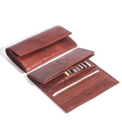 China Anti-theft Men's Travel Long Leather Wallet Wallet For Men Leather Organizer Bifold Holder 2019 Multiple Pockets Payment Cards for sale