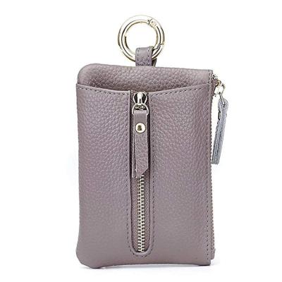 China Wholesale Custom Women's Zipper Coin Purse Leather Wallet Anti-theft RFID Car Key Holder Handmade Leather Case/Card Holder for sale