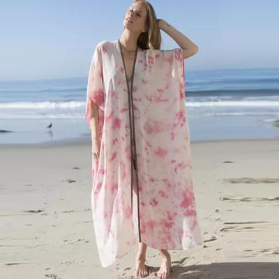 China New QUICK-DRY Beach Cover-Up Quick-Dry Printing Cardigan Holiday Beach Dress Bikini Blouse for sale