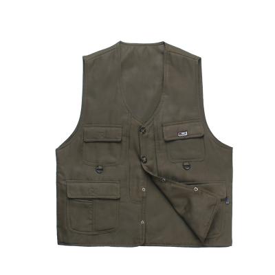 China Anti-pilling New Work Suit Multi Pocket Work Suit Worker Custom Tank Top Multi Pocket Canvas Men's Cotton Tank Top Outdoor for sale