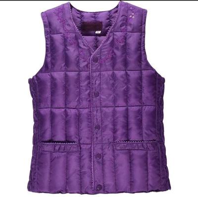 China Windproof Fashion Latest Sleeveless V-neck Puffer Vest Women Outdoor Sport Winter Down Waistcoat Design For Women for sale