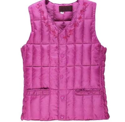 China Windproof Autumn And Winter New Women's Thickened Warm Vest Large And Short Sleeveless Sweetheart Tank Top For Middle And Old Age Wear for sale