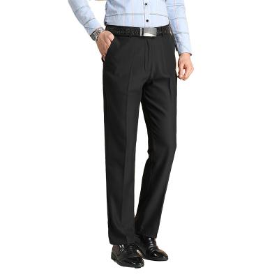 China Anti-wrinkle Men's Suit Dress Pants For Office Business Banquet Mens Formal Slim Fit Official Trousers for sale