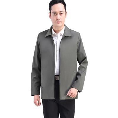 China Windproof Wholesale Men's Jacket Spring And Autumn Thin Jacket Middle-aged Business Men's Lapel Men's Jacket for sale