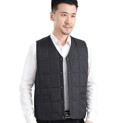 China Anti-wrinkle Oem Custom Logo Sleeveless Hooded Bubble Puffer Vest Jacket Waistcoats Warm Winter Men Vest For Men for sale