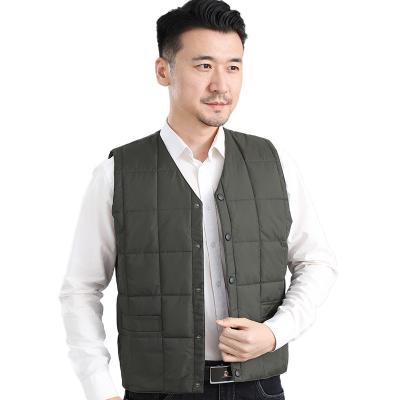 China Anti-wrinkle Custom Spring Winter Versatile Men Vest Plaid Sleeveless Jacket Casual Duck Down Waistcoat for sale