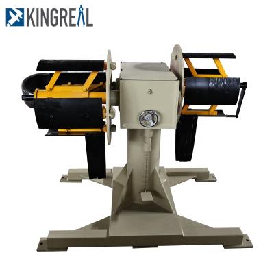 China Factory Easy Operation Heavy Duty Automatic Double Head Hydraulic Steel Coil Decoiler And Recoiler For Sale for sale