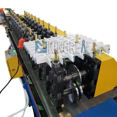 China Factory KINGREAL Open Ceiling Carrier Production Cell Metal Grid Ceiling Roll Forming Making Machine for sale