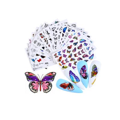 China Wholesale Safe Luxury Self Adhesive Nail Art Stickers Decals For Nails Girls 3D Butterfly Nail Accessories Factory Non-Toxic And Eco-Friendly for sale