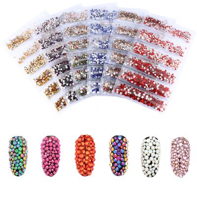 China Fashionable Sizes SS4-SS12 DIY 10 Colors Multiple Nail Art Accessories Flatback 3D Super Glitter High Quality Crystal Decoration for sale