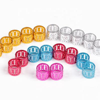 China 100pcs/bag Adjustable Hair Extensions Hair Braid Rings Colorful Dreadlock Hair Extensions Accessories For Adult Kids for sale