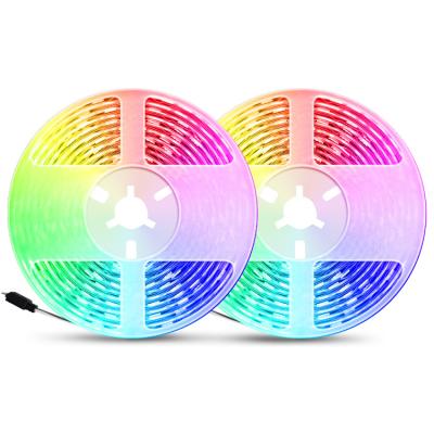 China Hotel 2Years Warranty IP20 Warranty IP20 Phone App Control Bar Indoor Remote Home Decoration RGB 5050 Smart Led Strip Light for sale