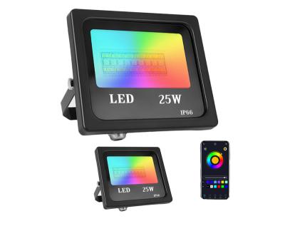 China Garden Led Flood Light 100W Equivalent Outdoor Color Changing Led Step Landscape Lights RGBW WIFI Smart Floodlights 2700-6500k for sale