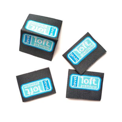 China Durable Washable Feature Labels Custom / High Quality Woven Dress Label / Woven Labels Center Fold for sale