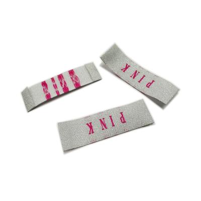 China Washable High Quality Glitter Woven Label Metallic Yarn Label For Clothing for sale