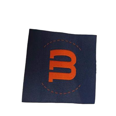 China Viable Cheap Price Hot Cut Damask Woven Label For Shoes Apparel Hats Clothes for sale