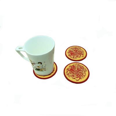 China Clothing Woven Cup Mat High Density Damask Woven Cup Mat Patch for sale